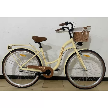 Велосипед городской Corso "Dream" DM-28012 + КОШИК обладнання Shimano Nexus-3, 3 швидкості, алюмінієва рама, кошик, фара