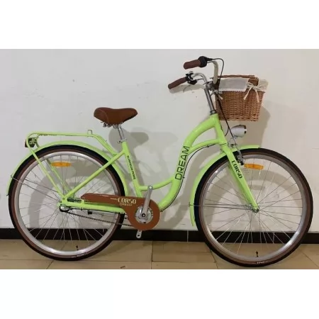 Велосипед городской Corso "Dream" DM-28064 + КОШИК обладнання Shimano Nexus-3, 3 швидкості, алюмінієва рама, кошик, фара