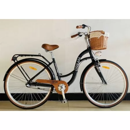 Велосипед городской Corso "Dream" DM-28605 + КОШИК обладнання Shimano Nexus-3, 3 швидкості, алюмінієва рама, кошик, фара