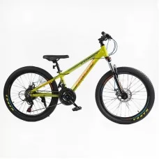 Велосипед спортивный Corso 24" дюймів «CONCEPT» CP-24010 рама алюмінієва 11’’, обладнання Shimano, 21 швидкість, зібран на 75