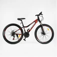 Велосипед спортивный Corso «INTENSE» 26" дюймів NT-26573 рама сталева 13’’, обладнання SAIGUAN 21 швидкість, зібран на 75