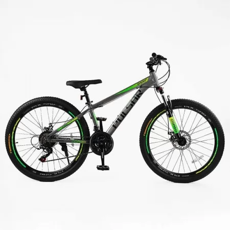 Велосипед Спортивний Corso «PULSAR» 26" дюймів PL-26031 рама алюмінієва 13’’, обладнання Shimano 21 швидкість, зібран на 75
