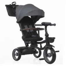 Велосипед MT 1038-1 Charcoal Gray 3 колеса EVA, поворотн, складний, батьківська ручка, багажник,корзина,темно-сірий
