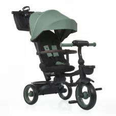 Велосипед MT 1038-1 Сashmere Green 3 колеса EVA, поворотный, складной, родительская ручка, багажник,корзина,зеленый