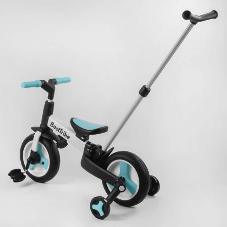 Велосипед-трансформер Best Trike 56659 колеса PU 10'', батьківська ручка, знімні педалі Велосипед-трансформер Best Trike 56659 колеса PU 10'', батьківська ручка, знімні педалі
