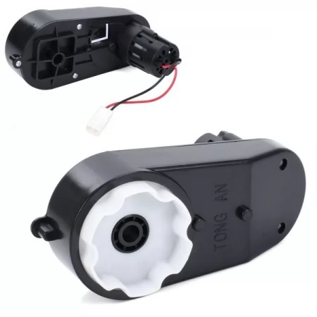 Редуктор у зборі з мотором JS330-GEAR до джипа JS330, 24V, RPM18000, отвір під вісь 10мм, довжина 17см