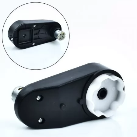 Редуктор в сборе с мотором M 4803-GEAR BOX для толокара M 4803, 6V, RPM15000, отвір під вісь 10мм, довжина