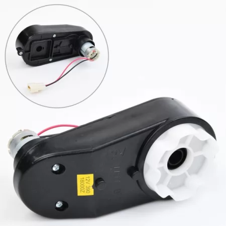 Редуктор у зборі з мотором M 5103-GEAR BOX для джипа M 5103, 12V, RPM18000, отвір під вісь 12мм, довжина