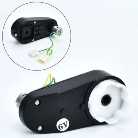 Редуктор в сборе с мотором M 5788, M 5789-GEAR BOX к толокару M 5788, M 5789, 6V, RPM17000, отвір під вісь 10мм, довжина