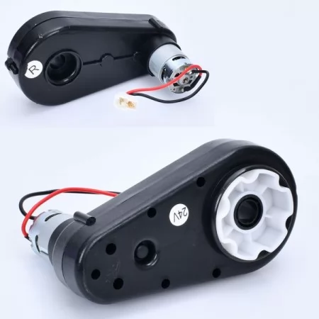Редуктор у зборі з мотором M 5880-GEAR BOX(24V) (1шт) до джипа M 5880, RPM12000, отвір під вісь 16мм, довжина 19см, 4WD