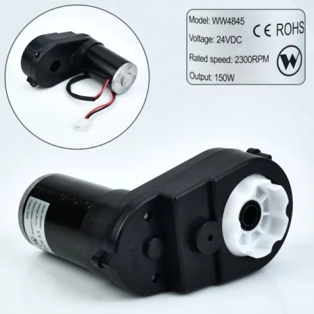 Редуктор в сборе с мотором M 6149-GEAR BOX до джипу M 6149, 24V, RPM2300, 150W, відвір під вісь 15мм, длина