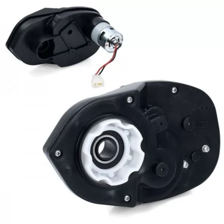 Редуктор у зборі з мотором M 6260-GEAR BOX до трактора M 6260, 24V, RPM12000, отвір під вісь 18мм, довжина 20см