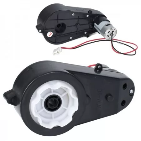 Редуктор у зборі з мотором M 6301-L-GEAR BOX лівий, до джипа M 6301, 12V, RPM10000, отвір під вісь 10мм, довжина 19см