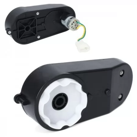 Редуктор у зборі з мотором M 6410-GEAR BOX до джипу M 6410, 12V, RPM15000, отвір під вісь 10мм, довжина 17см